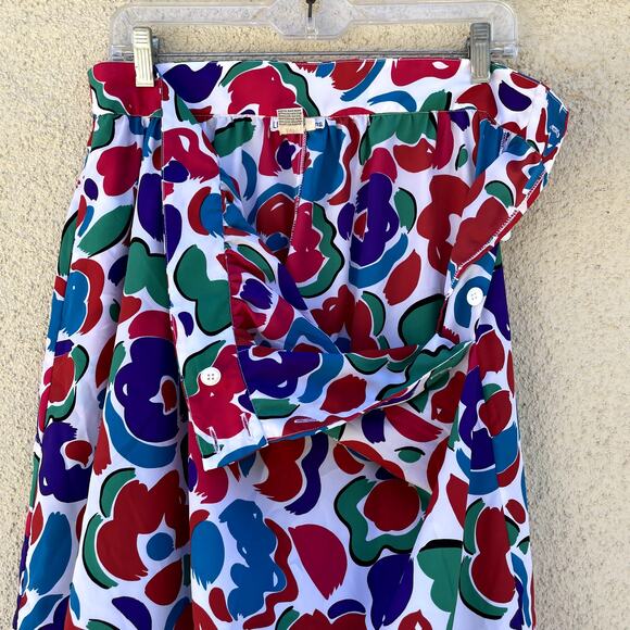 Vintage New Old Stock Mod Print Midi Skirt 14 Lloyd Williams I. Magnin - Picture 5 of 10